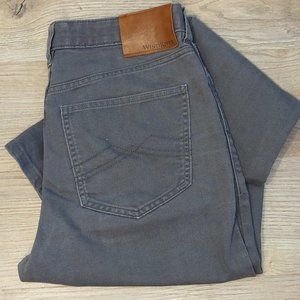 Charcoal gray athletic fit jeans